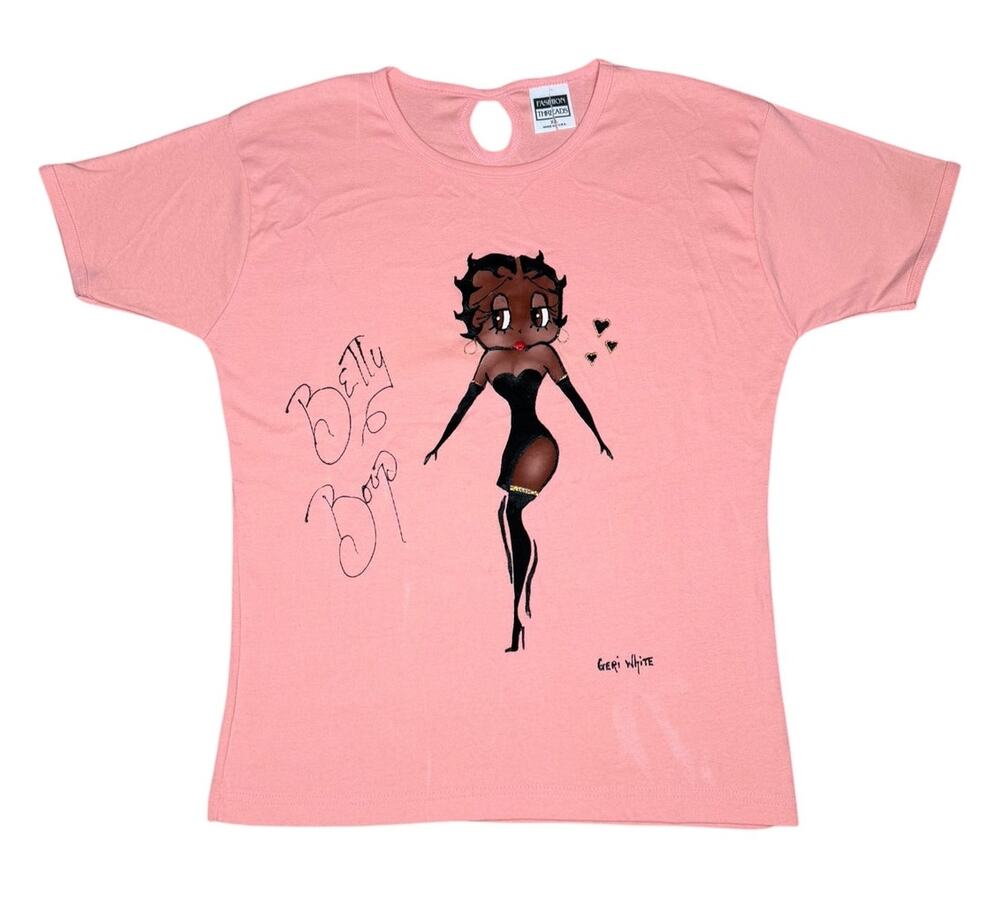 Vintage 90s Black Betty Boop Custom T-Shirt